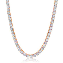 Load image into Gallery viewer, Gold or  Rose 3mm Tennis Necklace