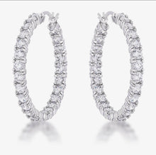 Load image into Gallery viewer, Medium CZ hoop