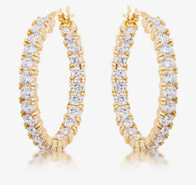 Load image into Gallery viewer, Medium CZ hoop