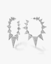 Load image into Gallery viewer, Large cz spike earrings