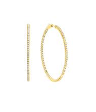 Load image into Gallery viewer, Medium Pave CZ Hoop