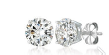 Load image into Gallery viewer, 3 Ct each CZ stud