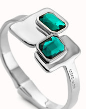 Load image into Gallery viewer, Green Crystal Rigid Bracelet