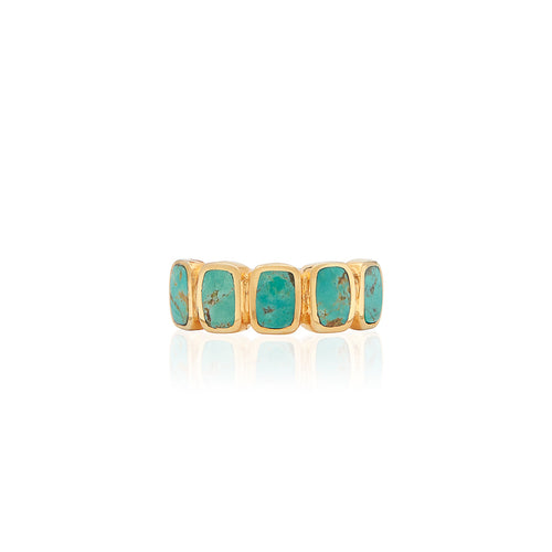 Turquoise Multi-Cushion Ring