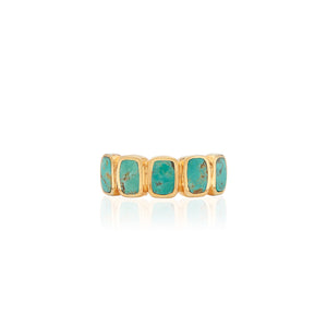 Turquoise Multi-Cushion Ring