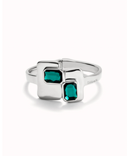 Load image into Gallery viewer, Green Crystal Rigid Bracelet