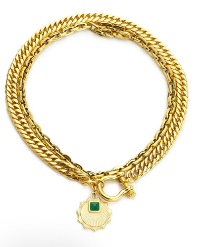 Emerald Gold Necklace