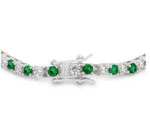 Silver Emerald tennis bracelet