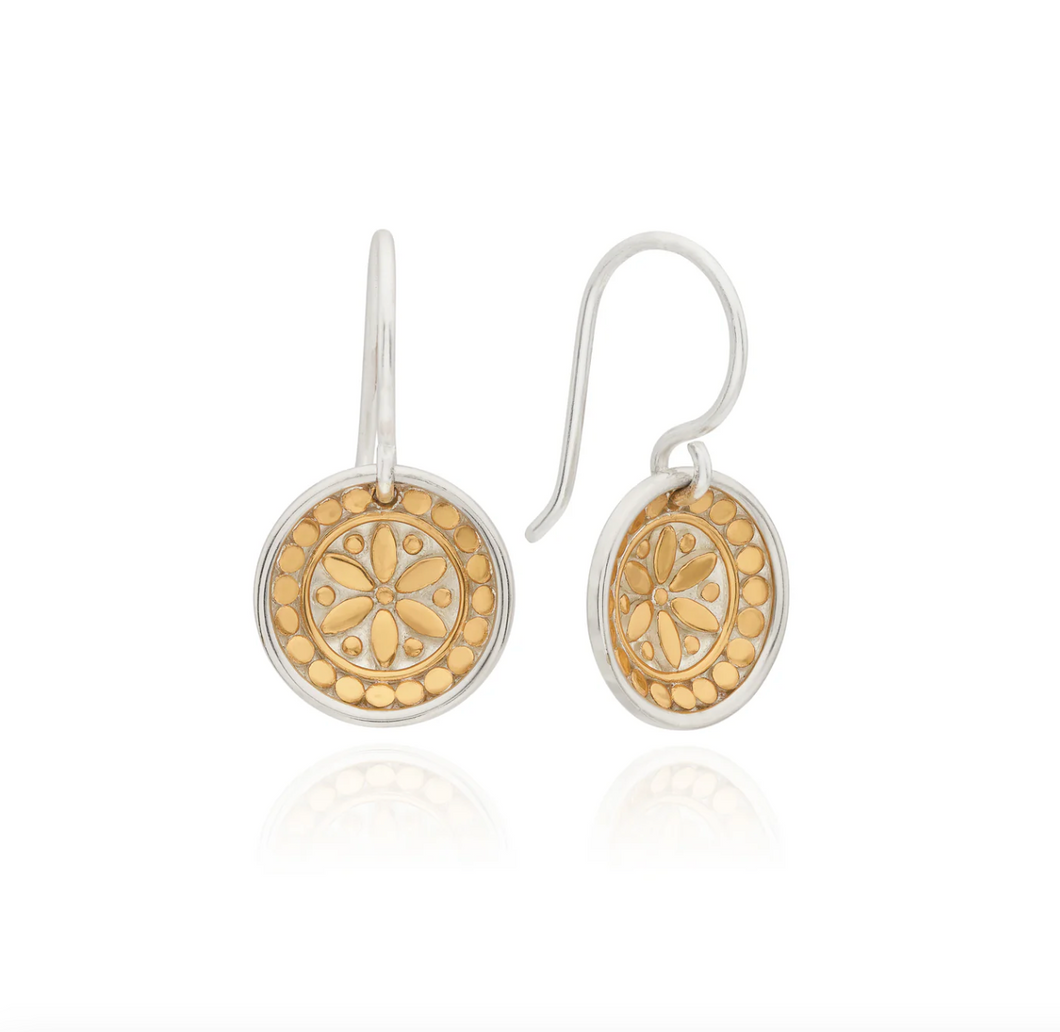 Classic Flower Dish Drop Earrings Anna Beck