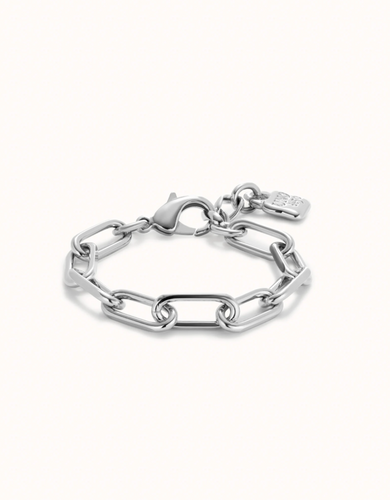 Sterling silver-plated bracelet with links.