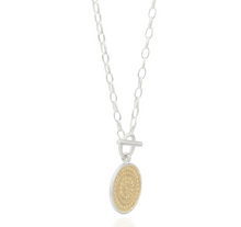 Load image into Gallery viewer, Contrast Dotted Circle Toggle Necklace