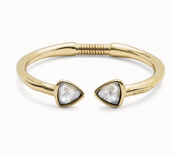 Cuff Bracelet with Two Multicolored Crystals