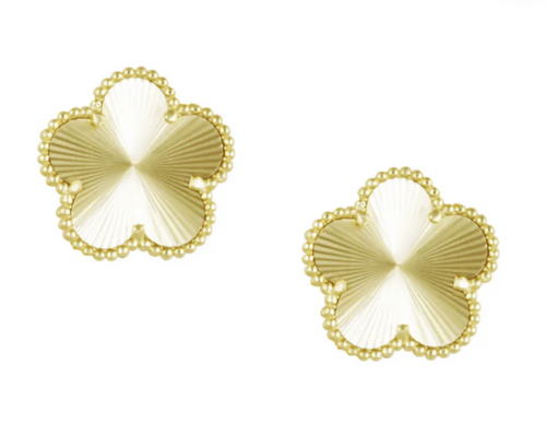 Gold Clover Earrings