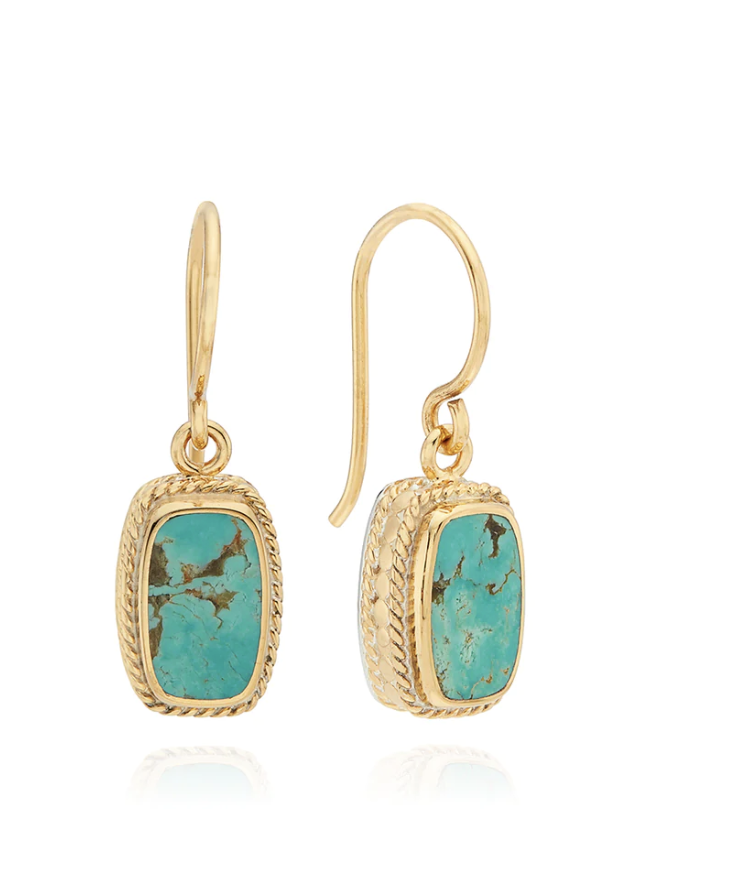 Rectangle Turquoise Earrings