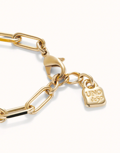 Gold 18k Links Bracelet Uno De 50