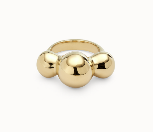 Ring with Three Central Beads