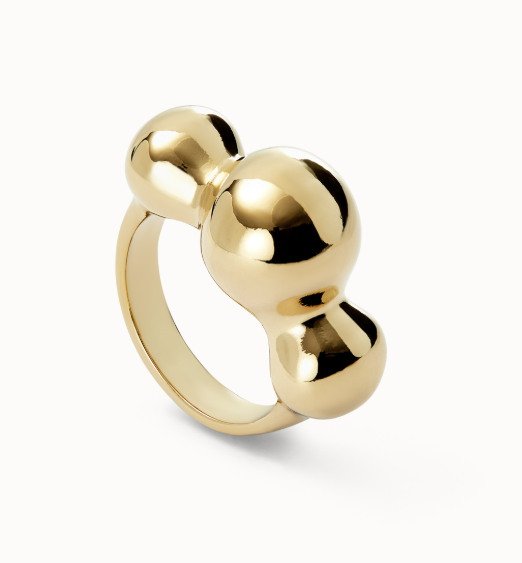 Ring with Three Central Beads
