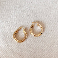 Load image into Gallery viewer, 18k Gold Filled Classic 25mm Tube Hoop Earrings