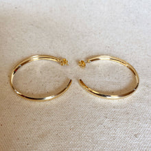 Load image into Gallery viewer, 18k Gold Filled 50mm Hollow C-Hoop Earrings