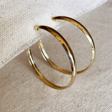 Load image into Gallery viewer, 18k Gold Filled 50mm Hollow C-Hoop Earrings