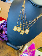 Load image into Gallery viewer, Lucy Letter Plate Necklace: M