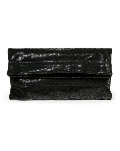 Mollie Crossbody Clutch - Black Anaconda