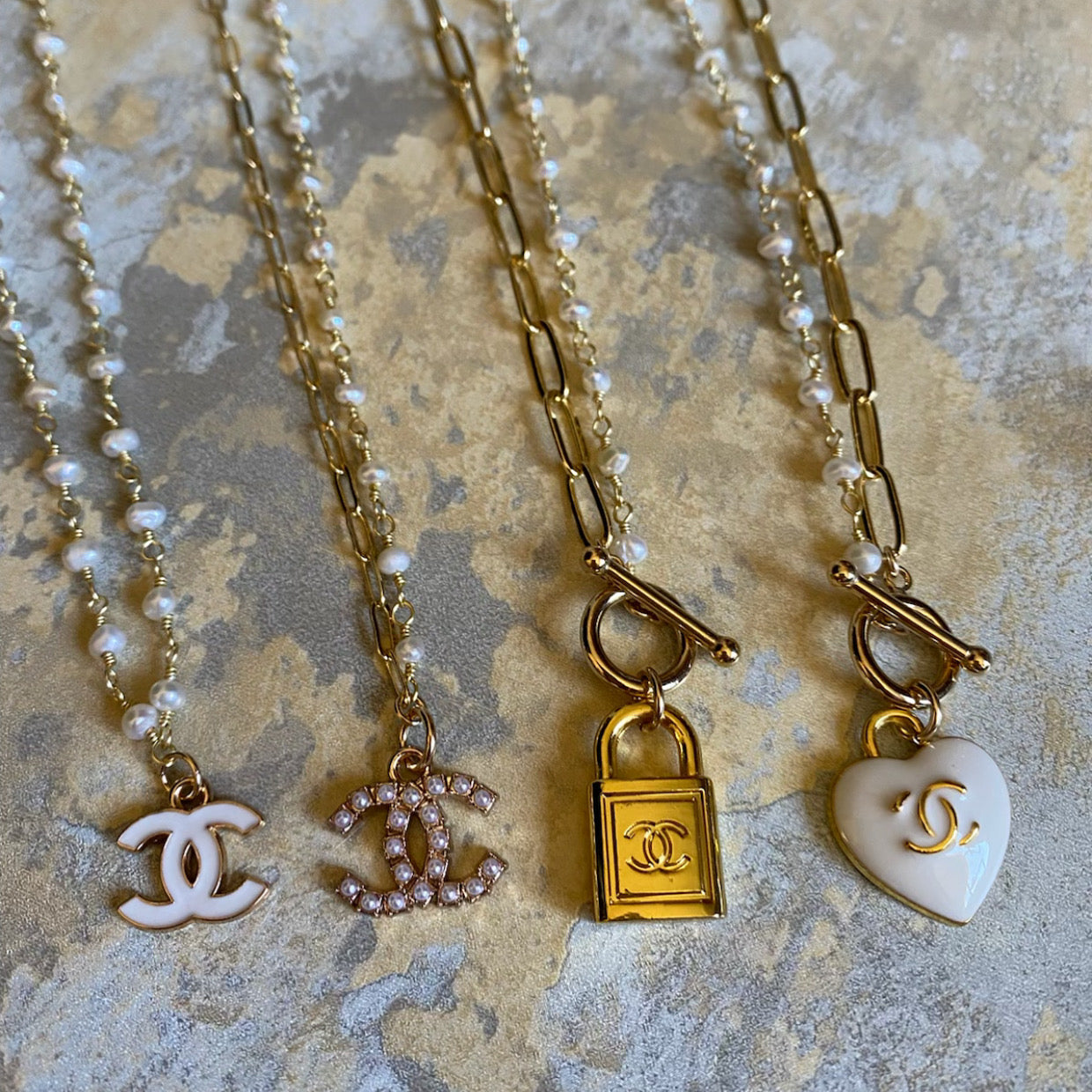 Chanel Gold lock necklace  Kashi Vintage