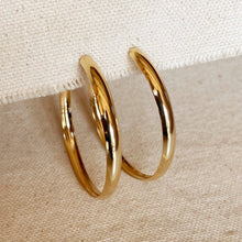 Load image into Gallery viewer, 18k Gold Filled 50mm Hollow C-Hoop Earrings