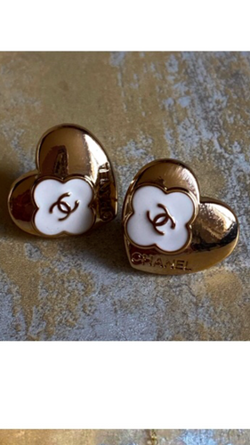 Authentic CC Heart Earrings