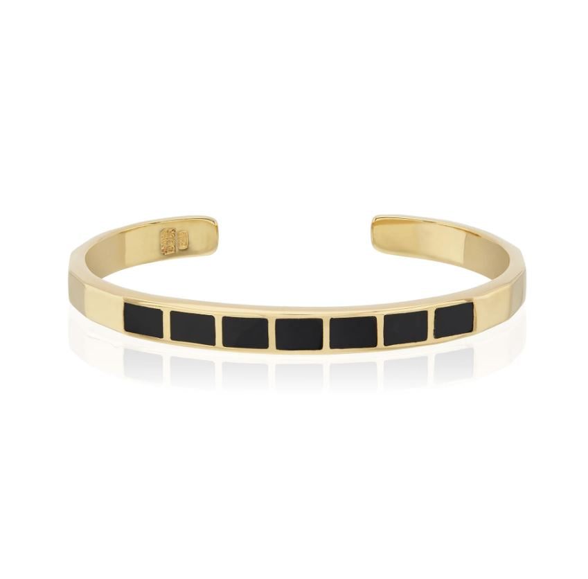 Black Onyx Inlay Cuff