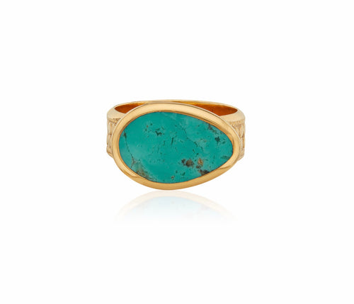 Turquoise Asymmetrical Cocktail Ring