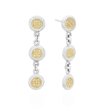 Load image into Gallery viewer, Classic Smooth Rim Triple Drop Earrings