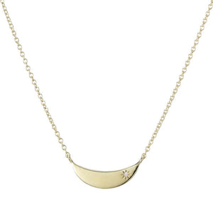 Denver Crescent Moon and Star Necklace