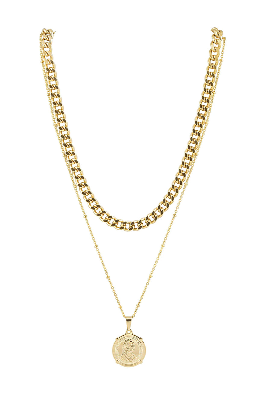 Gold Chain and Coin necklace