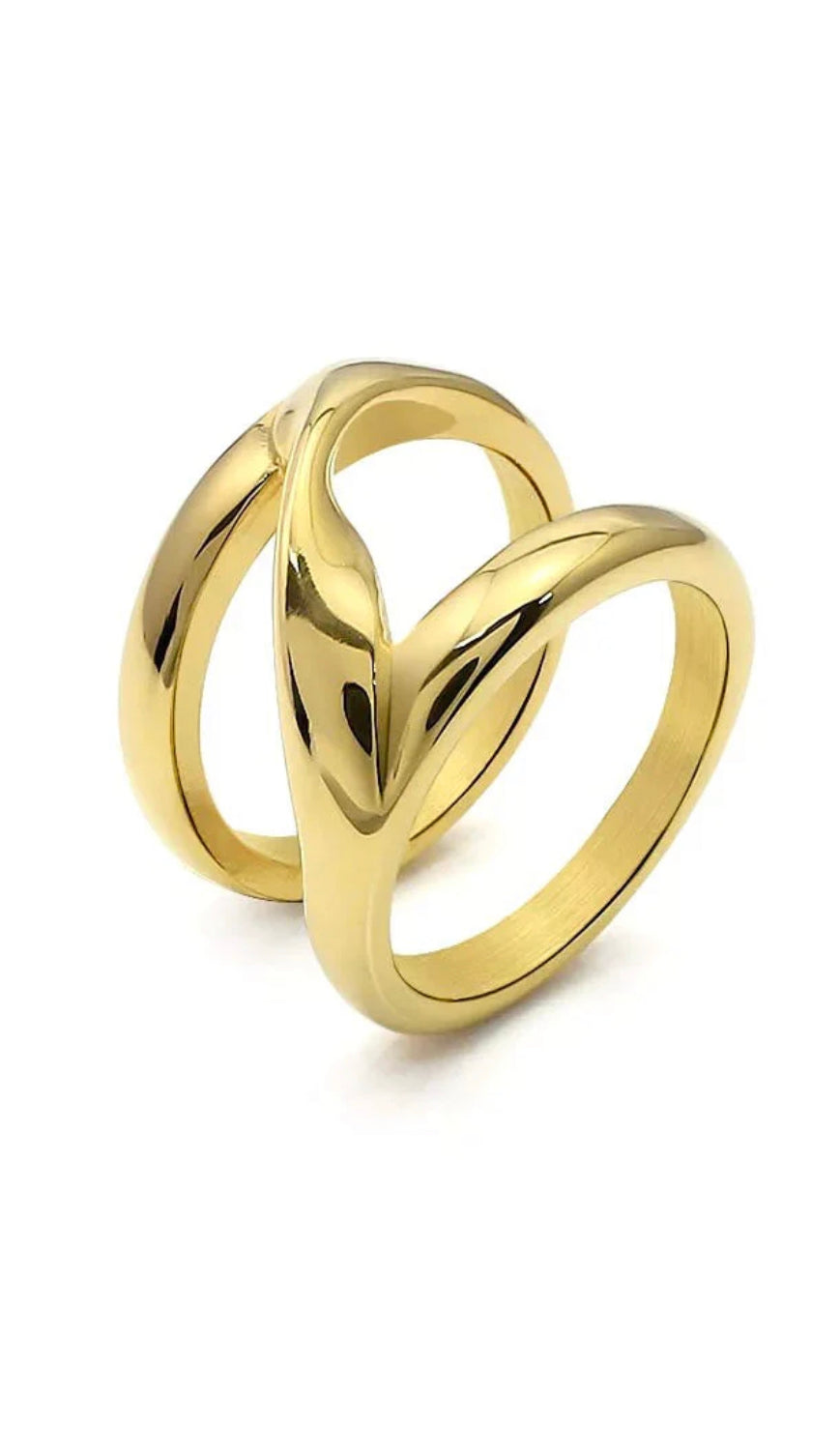 Gold twisted ring