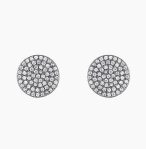 Melrose Pave CZ Disc Earrings