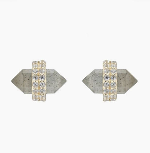 Montreal Bullet and Pave Band Earrings