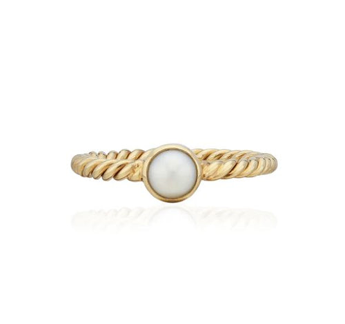 Pearl and Twisted Ring
