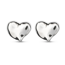 Load image into Gallery viewer, UNO Heart Earrings - Silver
