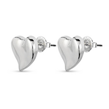 Load image into Gallery viewer, UNO Heart Earrings - Silver