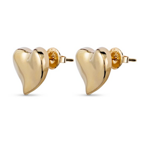 UNO Heart Earrings - Gold