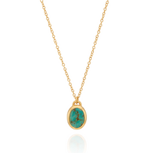 Load image into Gallery viewer, Medium Turquoise Oval Pendant Necklace