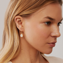 Load image into Gallery viewer, Moonstone Asymmetrical Drop Earrings