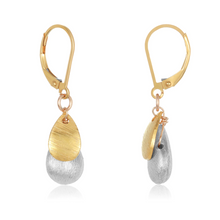 Load image into Gallery viewer, Brushed Gold &amp; Silver Drop Earrings
