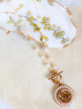 Load image into Gallery viewer, Pearl Link Chain with Classic Pearly Paved CC Charm