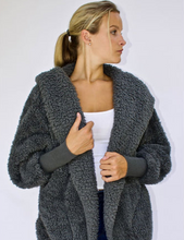 Load image into Gallery viewer, Nordic Beach Wraps | Fluffy Hoodies for Women in Gray, Black,White, Blue, Charcoal Gray | One Size Fits All