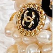 CC pearl bracelet black