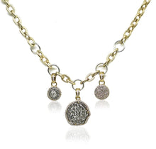 Load image into Gallery viewer, Triple Charm Pave Mini Molat Necklace