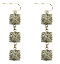 Load image into Gallery viewer, Tuscany Triple Pyramid Earrings
