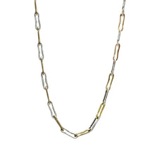 Load image into Gallery viewer, Two Tone Safety Pin Link Necklace